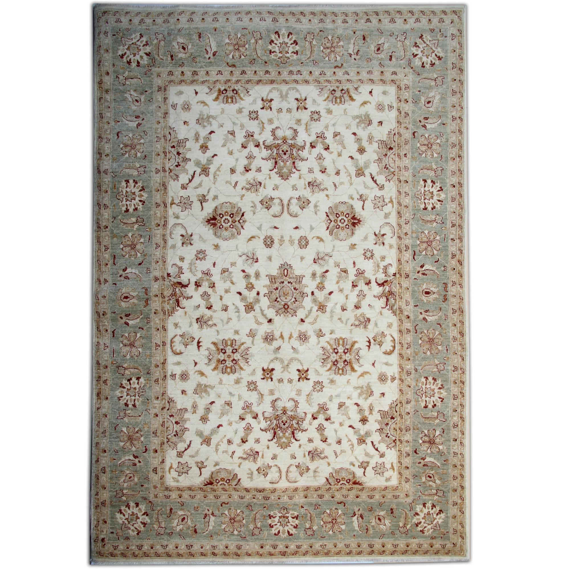 Hand Made Rugs, Living Room Rugs, Hand Made Carpet  Beige Oriental Rug For Sale