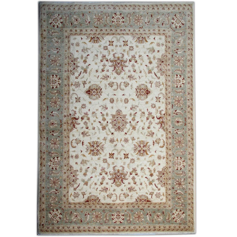 Hand Made Rugs, Living Room Rugs, Hand Made Carpet Beige Oriental Rug