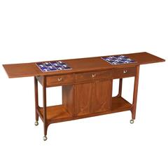 Broyhill “Brasilia” Expanding Serving Cart with Tile Top