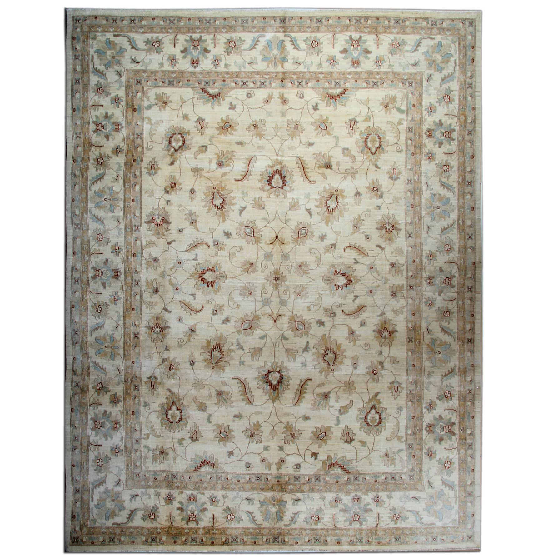 Ziegler Patterned Rug, Cream Oriental Rugs, Afghan 2015