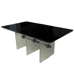 Vintage Art Deco Black Vitrolite Glass Desk 12