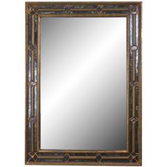 20th Century Spanish Gilt and Oxidized Rectangular Mirror 10