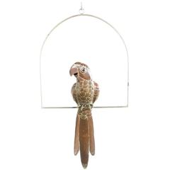 Sergio Bustamante Bronze Hanging Parrot Sculpture 3