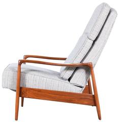 Vintage Milo Baughman Walnut Reclining Lounge Chair for Thayer Coggin