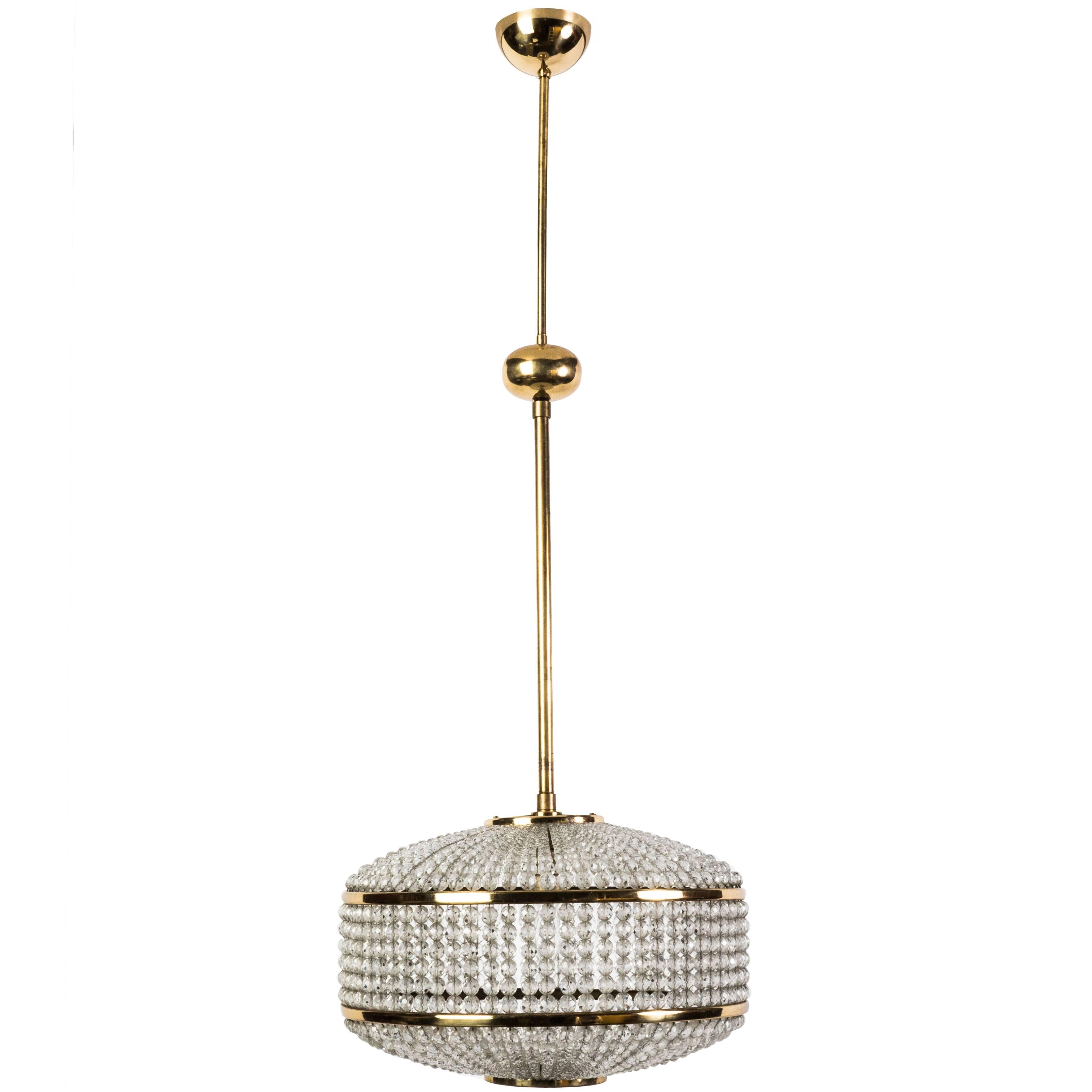 Exceptional Crystal Chandelier Pendant by Lobmeyr For Sale