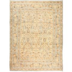 Coco Background Light Blue Antique Persian Khorassan Rug Coco Background Light Blue Antique Persian Khorassan Rug