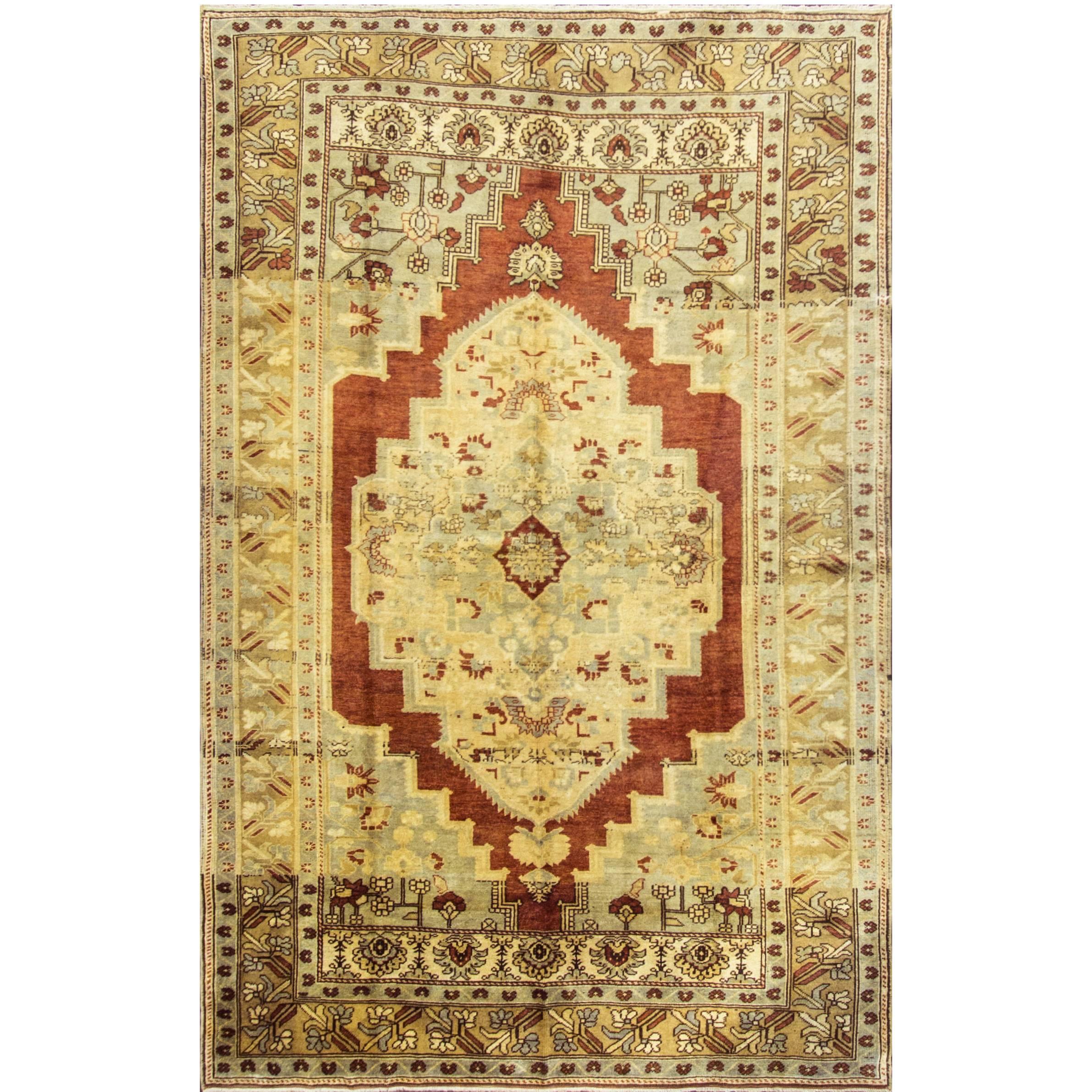 Oushak Carpet, Turkey 6'5" x 9'11" For Sale