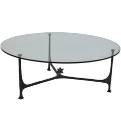 Extraordinary and Rare André Arbus Bronze and Glass Coffee Table 12