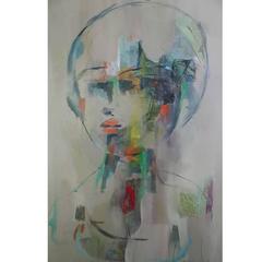 Oil on Board Abstract Portrait by Harry Day