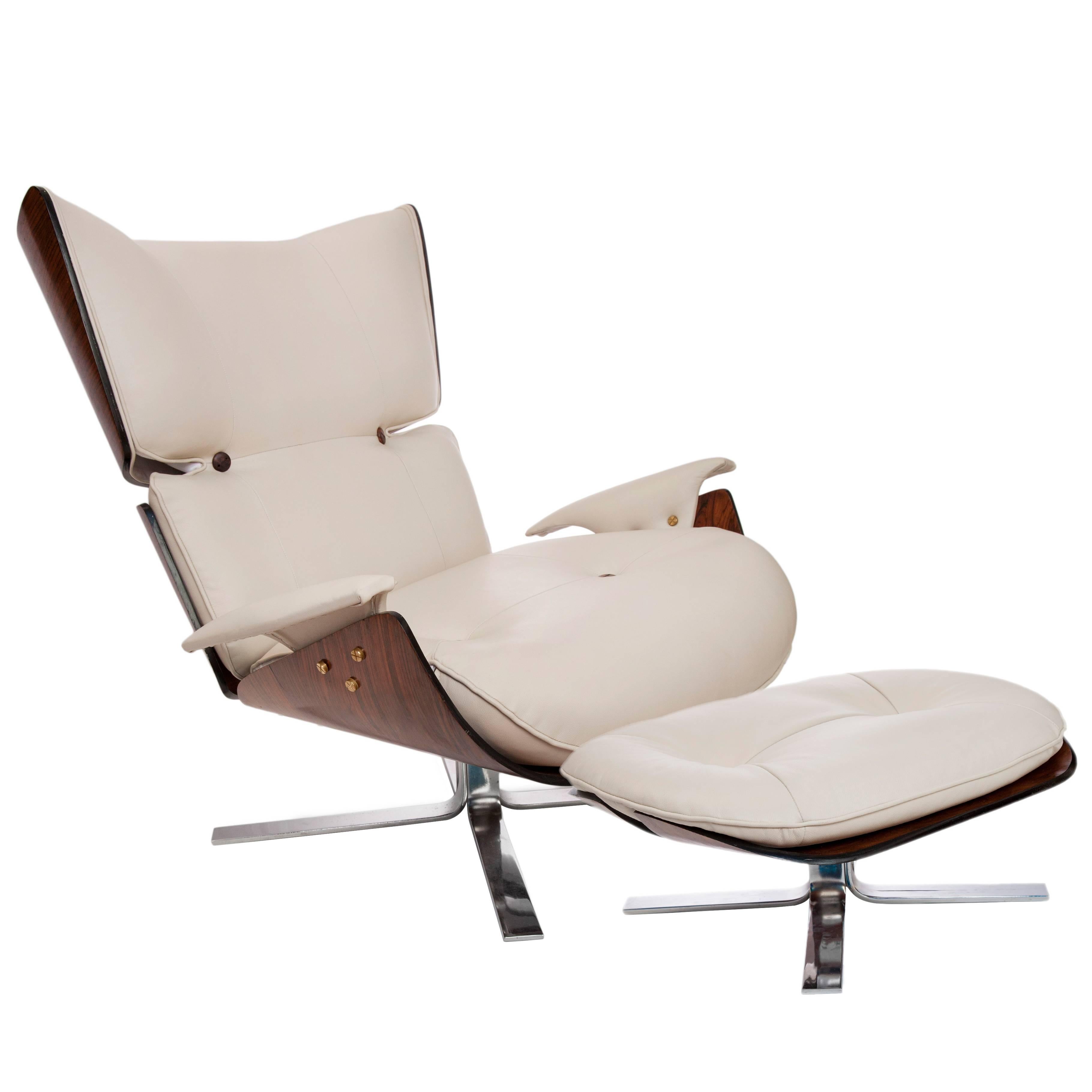 Jorge Zalszupin 'Paulistana' Lounge Chair and Footstool