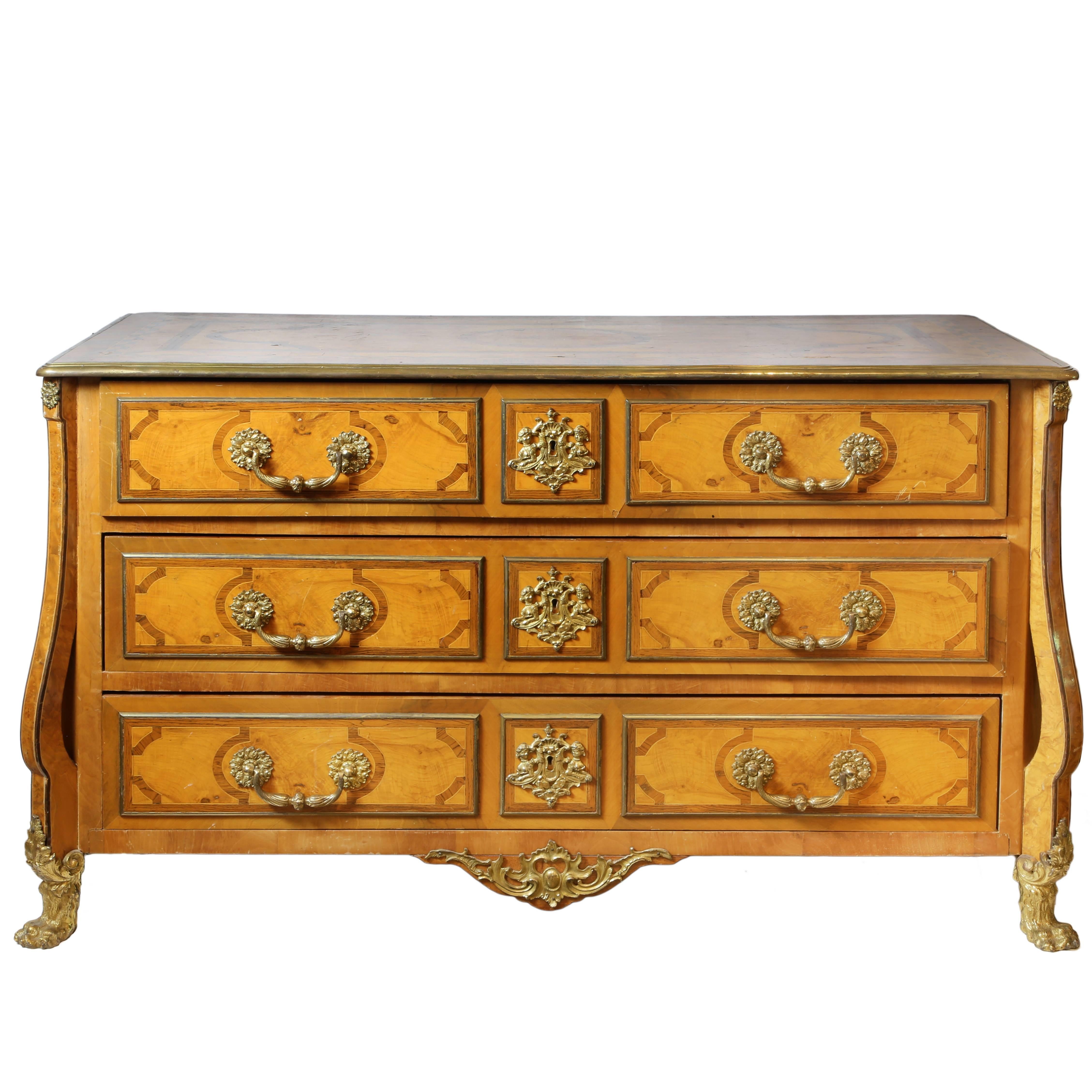Antique French Regency Three-Drawer Commode