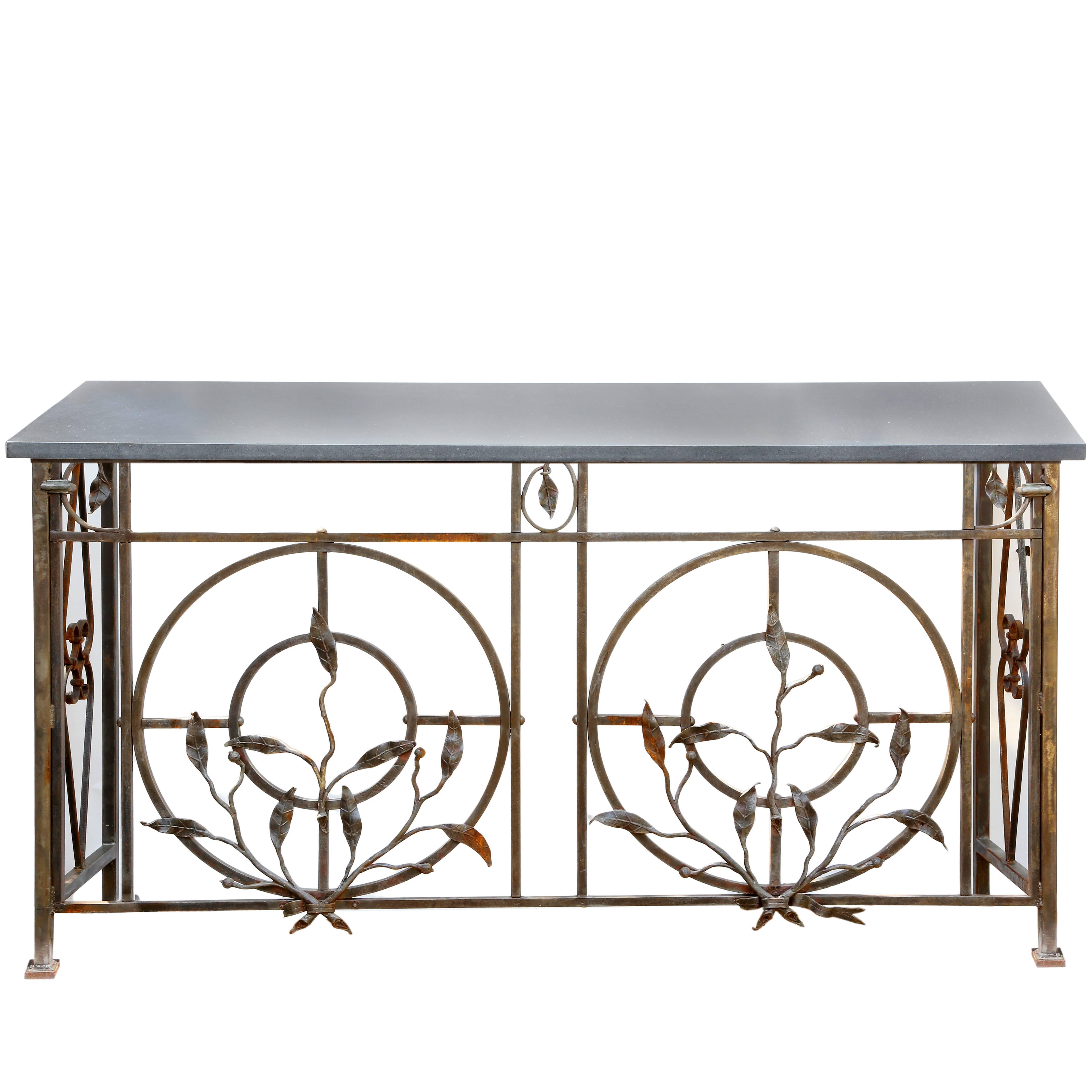 Antique French Ironwork Console