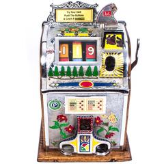 Antique 1920s Deco Poinsettia Slot Machine Mills Novelty Co