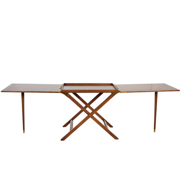 MidCentury Modern Expandable Serving Table by Baker For Sale at 1stdibs