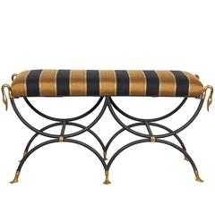 French Hollywood Regency Bench in the Style of Maison Jansen