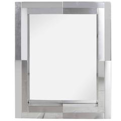Paul Evans Style Mirror with Chrome Patchwork Frame 10