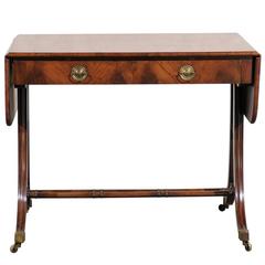 19th Century English Regency Style Burled Oyster Veneer Sofa Table 6