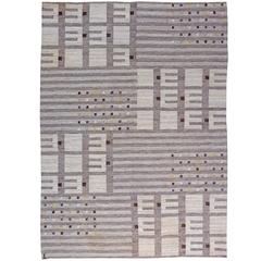 Vintage Swedish Flat Weave Rug 9