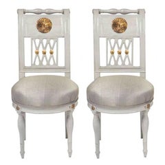 French Directoire Period Pair of Side Chairs