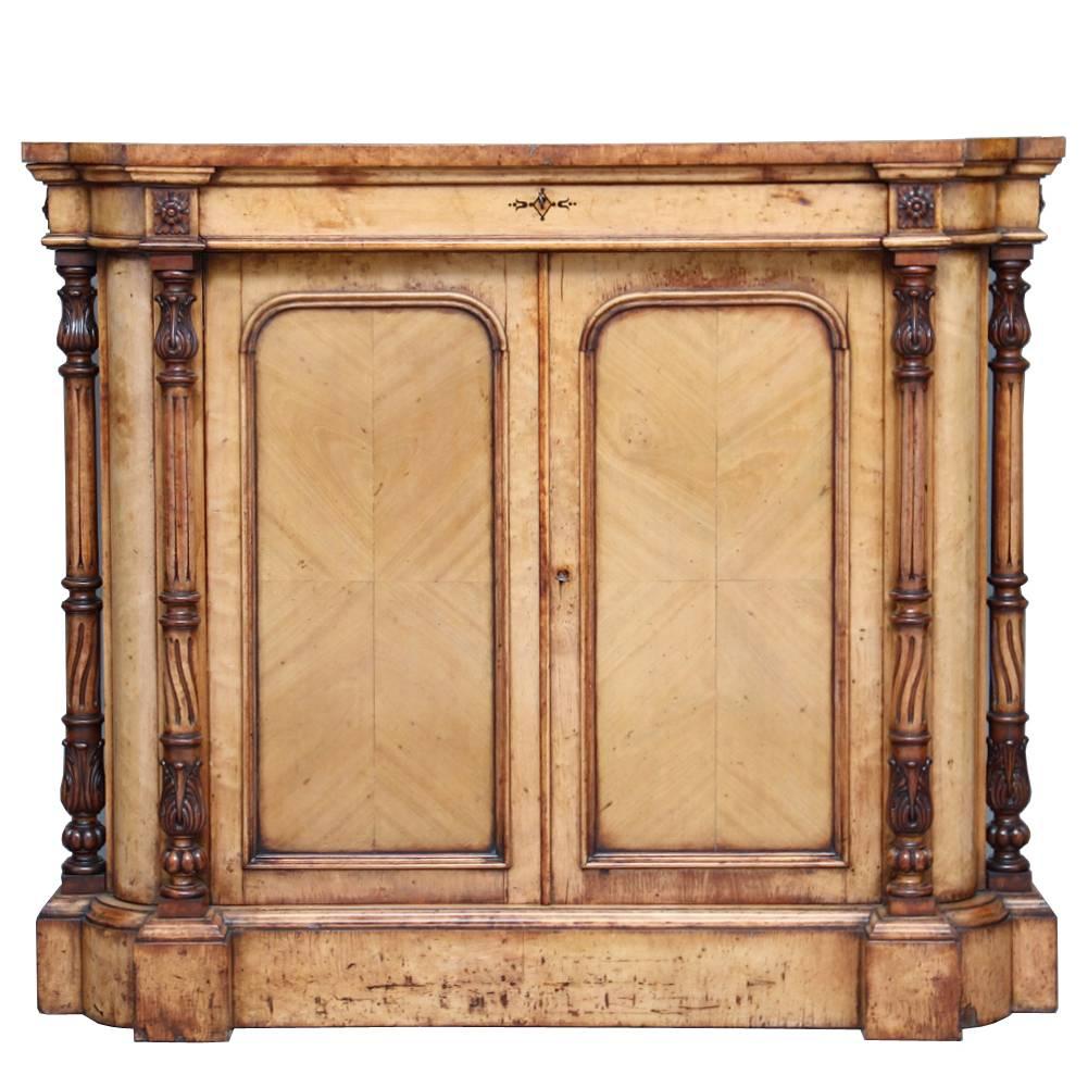 Unusual Early Victorian Bird's-Eye Maple Cabinet
