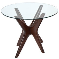 French Mid-Century Modern Period Rosewood Side Table
