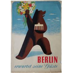 Vintage Original Travel Poster, Berlin, 1940s