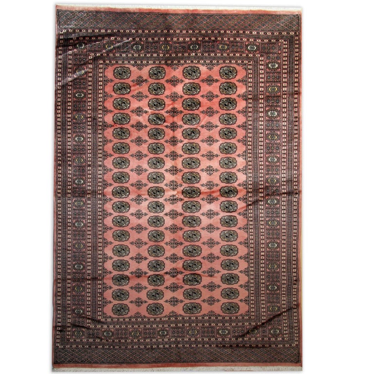 Handmade Carpet Pink Bukhara Rugs, Oriental Rug Living Room Rugs for ...