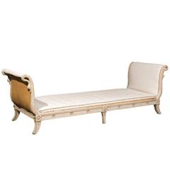 French Daybed with Carved Swans