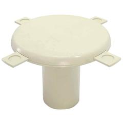 Cloth Finished Round Pedestal Base Game or Dinette Table 8