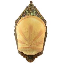 Beardslee Williamson Slipper Shade Sconce Set, circa 1930 3