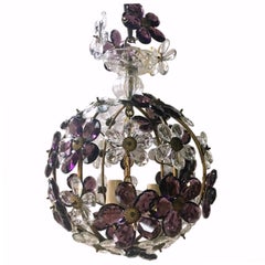Amethyst and Clear Flowers Lantern