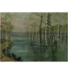 Birch Reflections Painting 7