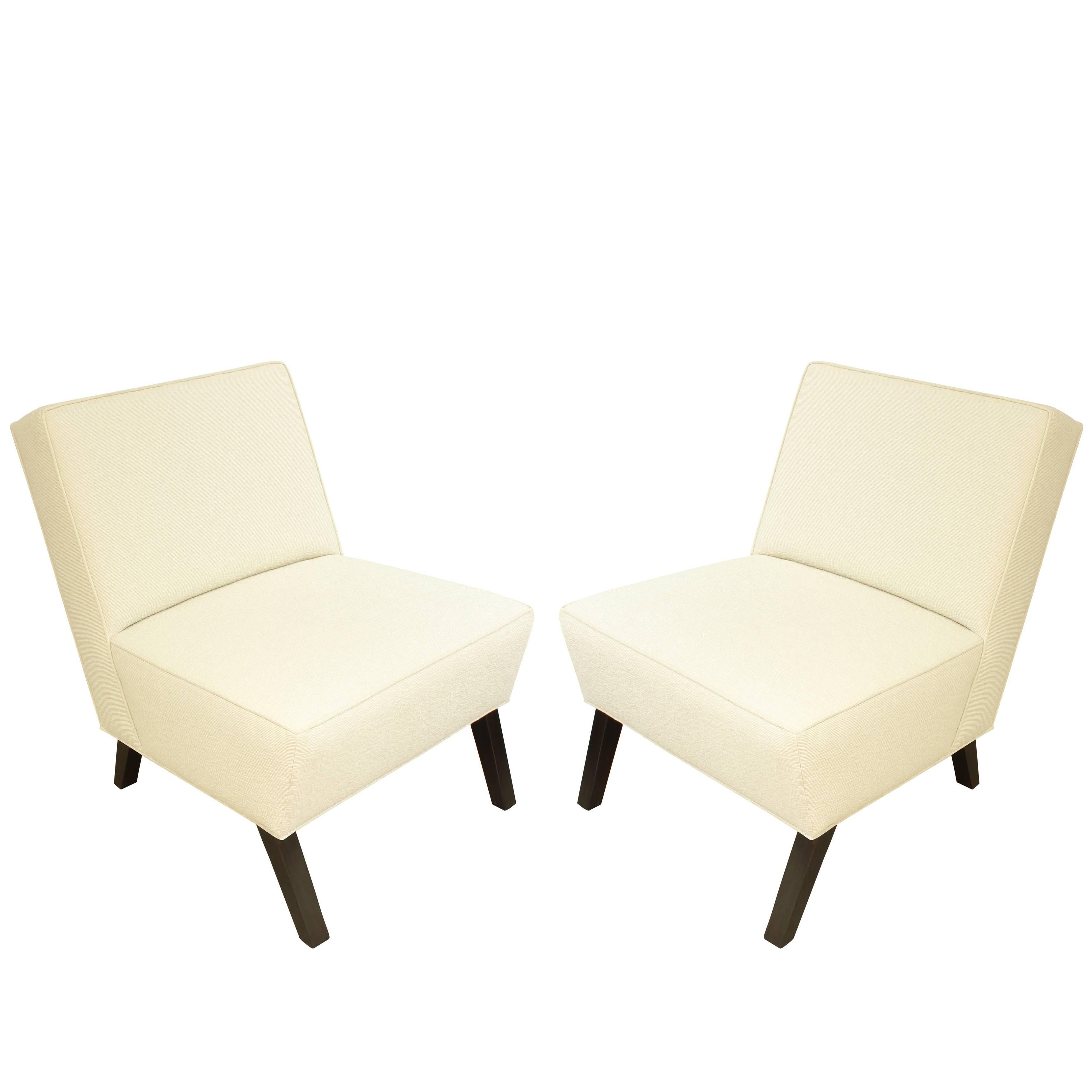 Pair of Elegant Slipper Chairs
