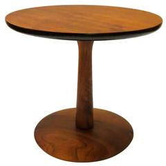 Mid-Century Modern American Walnut Small Pedestal Cocktail Table