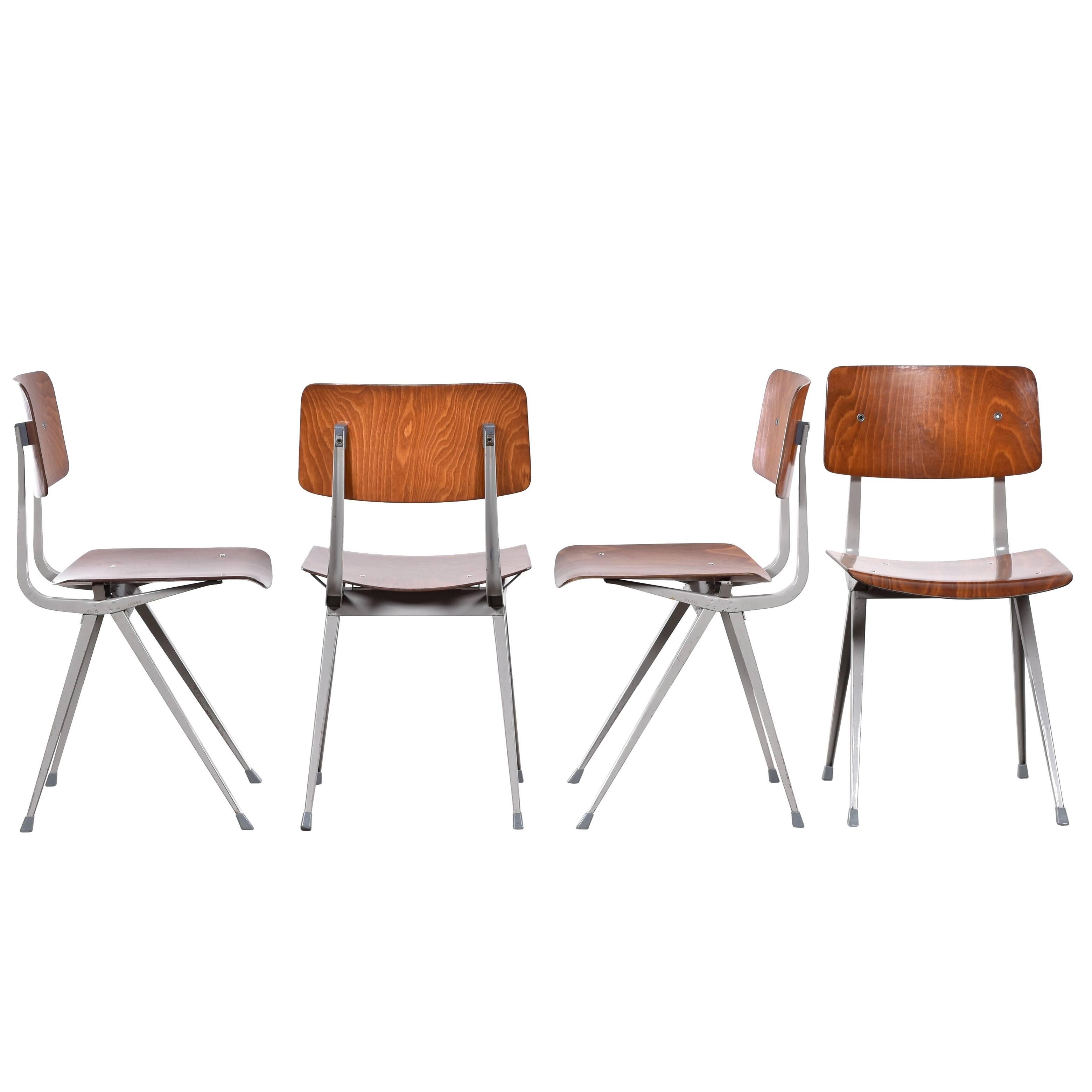 Friso Kramer Result Plywood Chairs for Ahrend de Cirkel, Netherlands