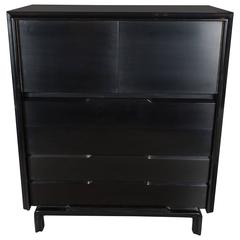 Mid-Century High Chest in Hand-Rubbed Ebonized Walnut by Edmund Spence 2