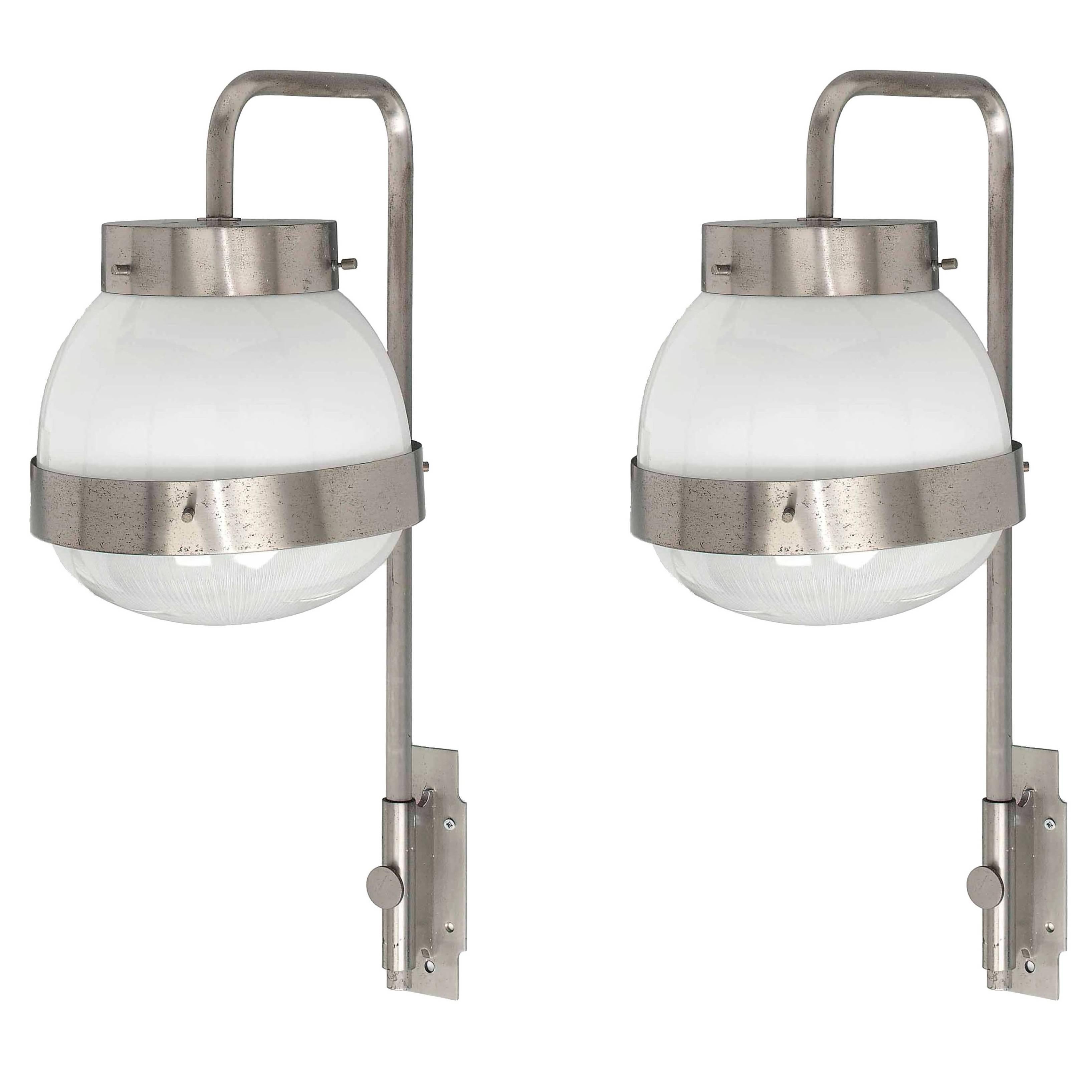 Pair of Delta Sconces by Sergio Mazza