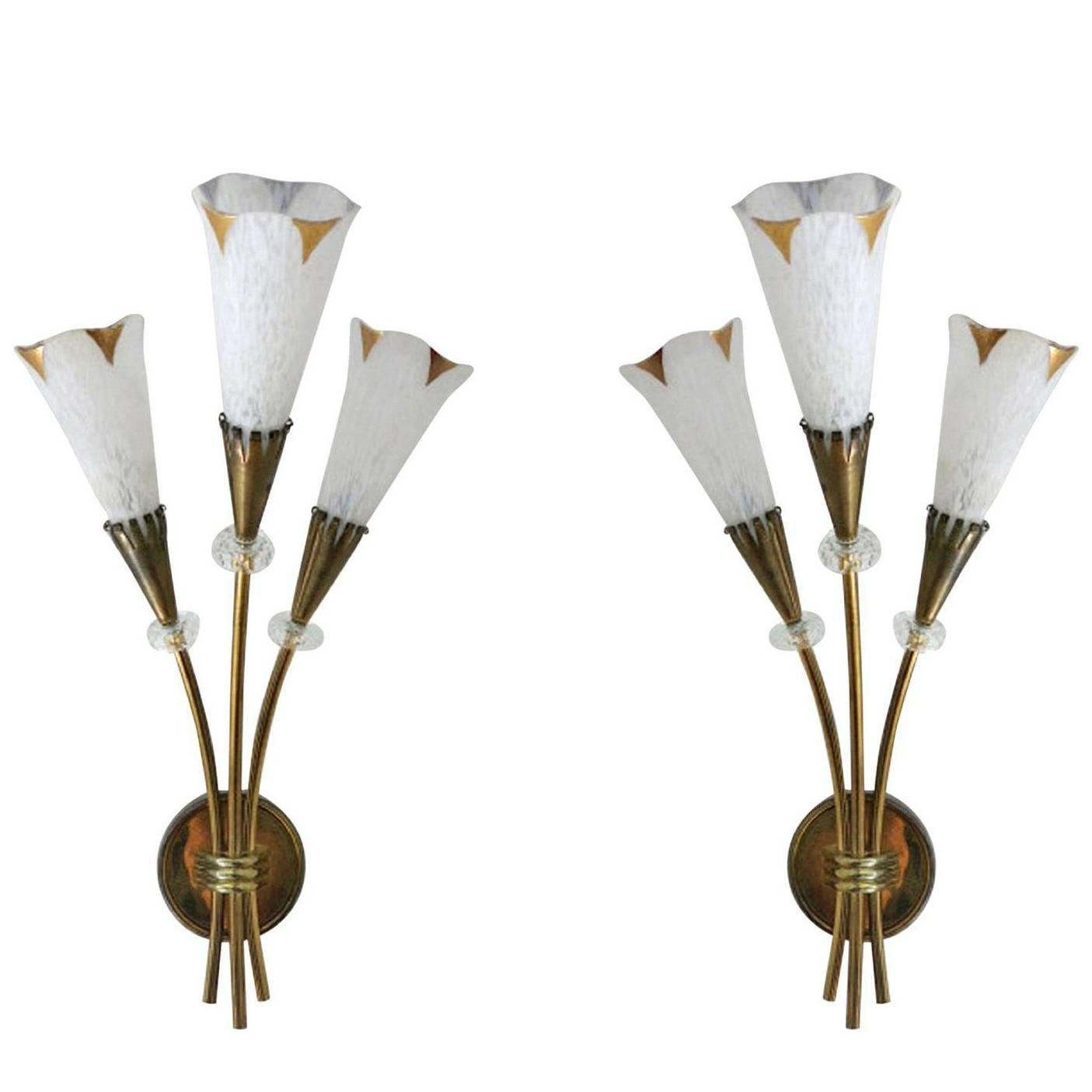 Pair of Calla Sconces