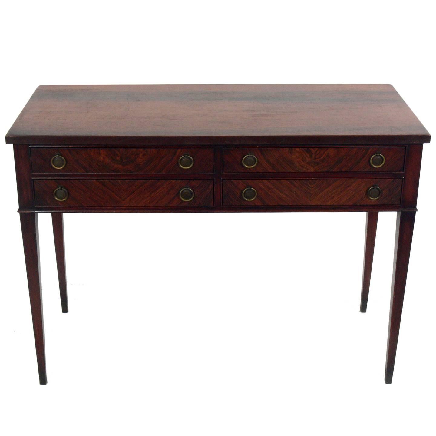 Clean Lined Danish Modern Rosewood Console