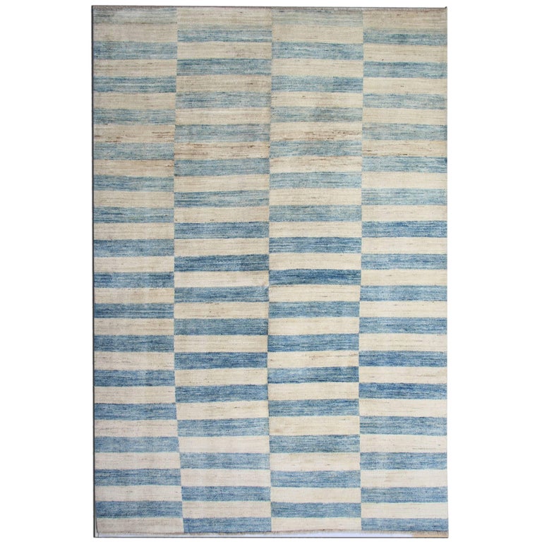 Modern Rugs Blue Fine Contemporary Striped Carpet From Modern Rugs Blue Fine Contemporary