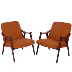 Pair of Danish Modern Rosewood Lounge Chairs by Ingmar Relling