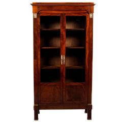 Antique French Mahogany Two-Door Directoire-Style Bookcase