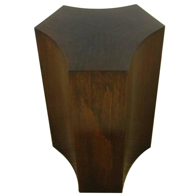 Elegant Vintage Geometric Pedestal Side Table For Sale at 1stDibs
