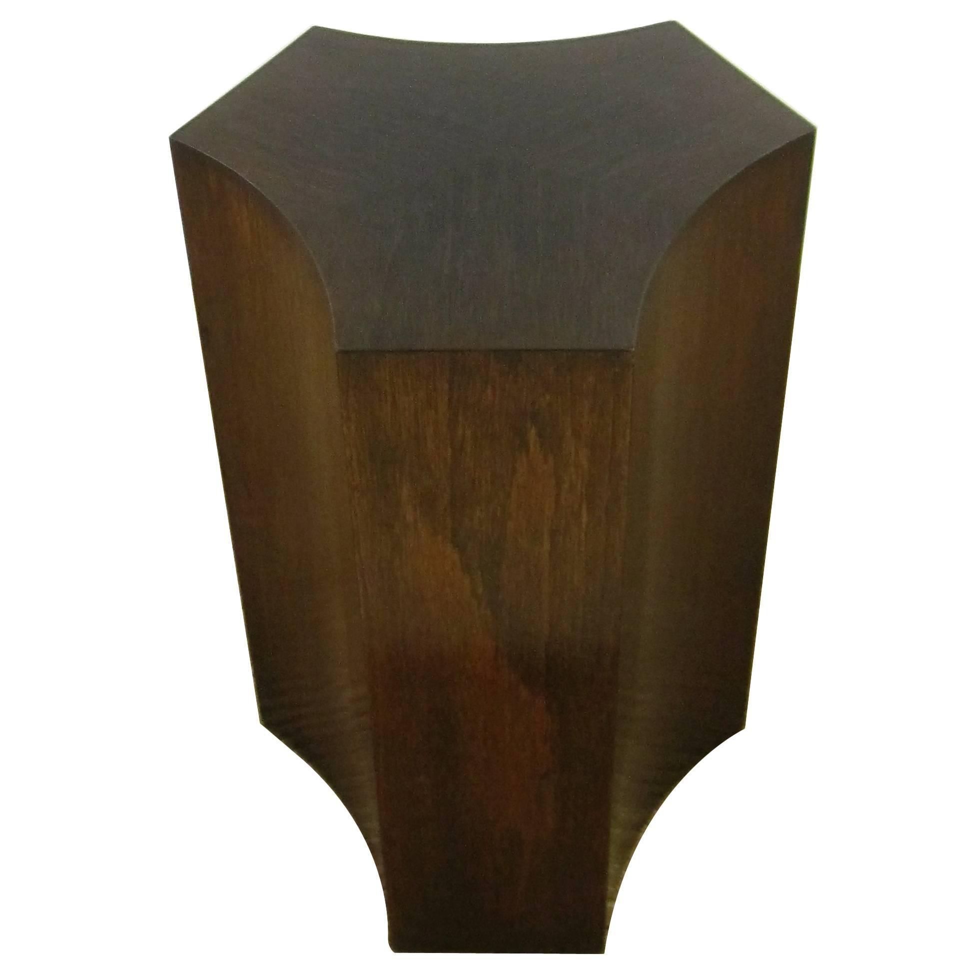  Elegant Vintage Geometric Pedestal Side Table