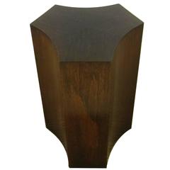 Elegant Vintage Geometric Pedestal Side Table 6