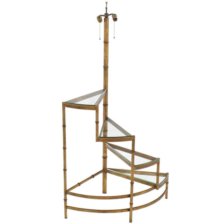 step shelves faux bamboo gilt base floor l for sale at step shelves faux bamboo gilt base floor l for sale at