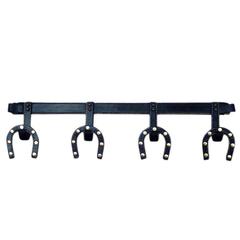 Jacques Adnet Leather Horse Shoe Coat Rack 1