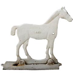 Antique White Horse Victorian Windmill Weight