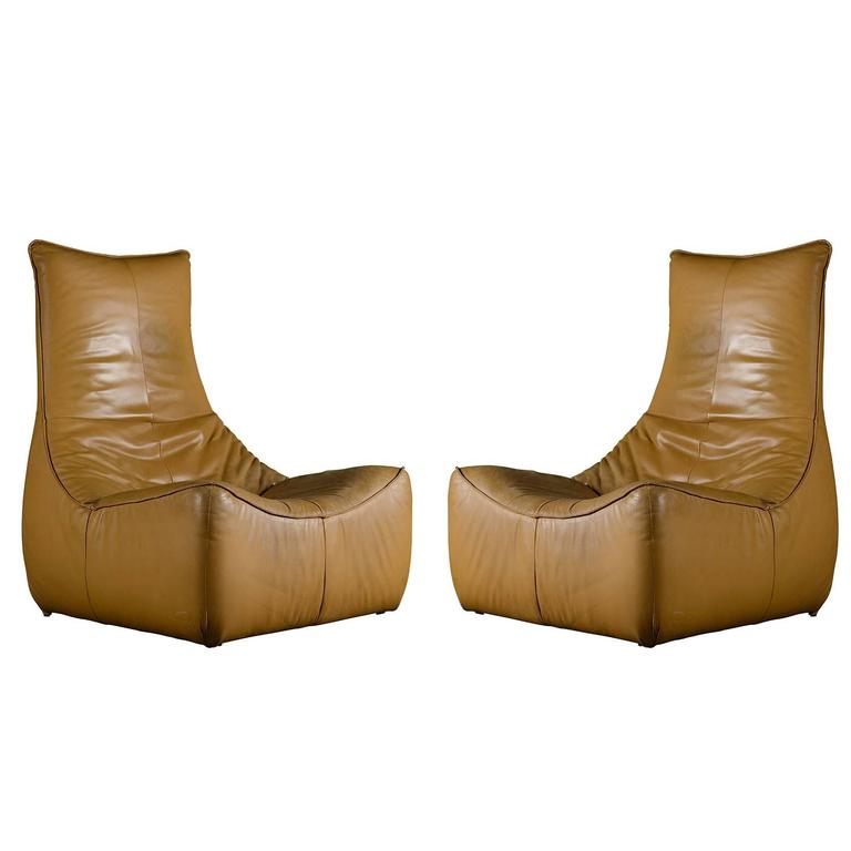 Gerard Van Den Berg Pair of "The Rock" Lounge Chairs For Sale