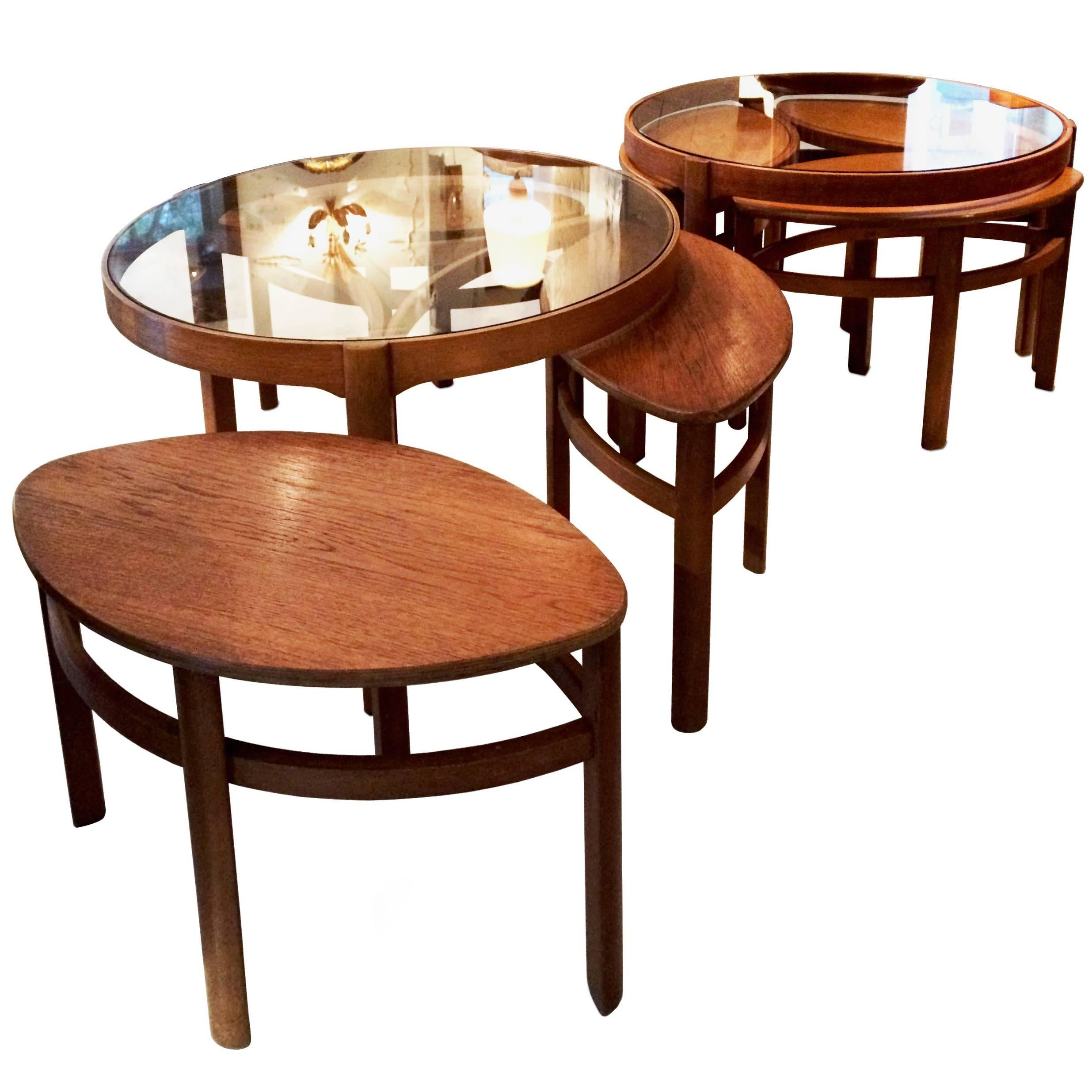 Pair of Round Nesting Tables by Nathan